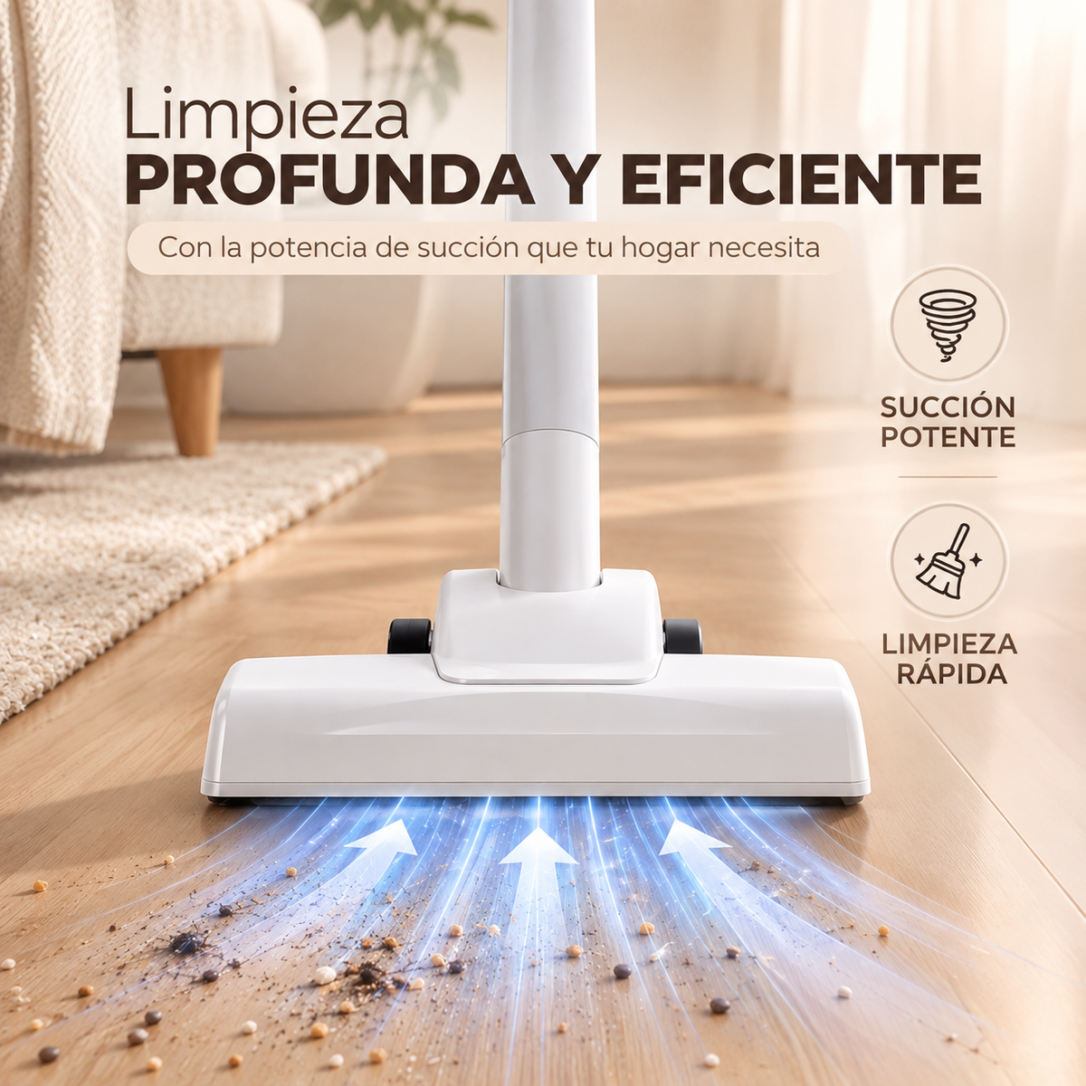 Aspiradora 2 en 1 Blanca Home
