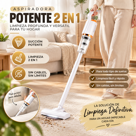 Aspiradora 2 en 1 Blanca Home