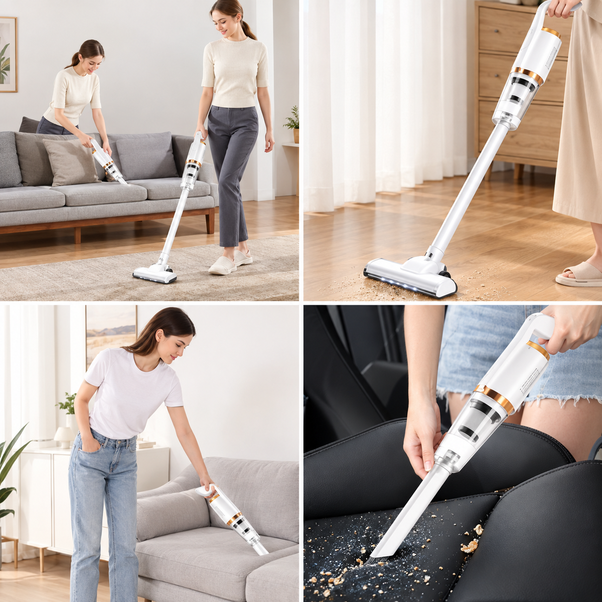 Aspiradora 2 en 1 Blanca Home