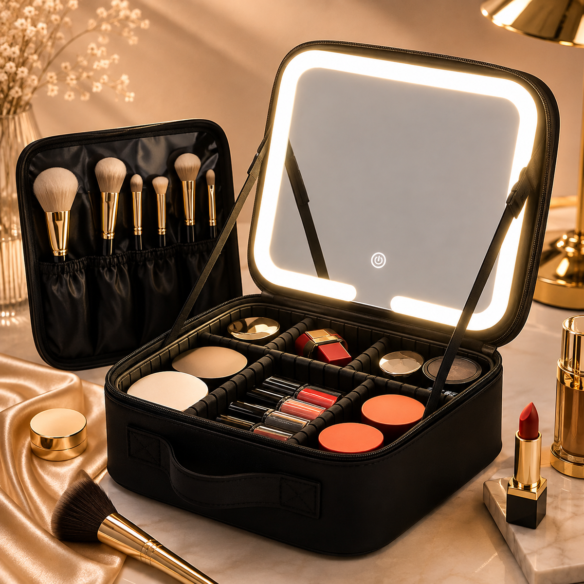 Cosmetiquero con Espejo LED | El Accesorio Perfecto para Toda Mujer