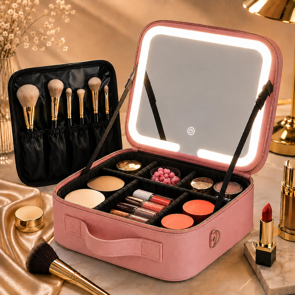 Cosmetiquero con Espejo LED | El Accesorio Perfecto para Toda Mujer
