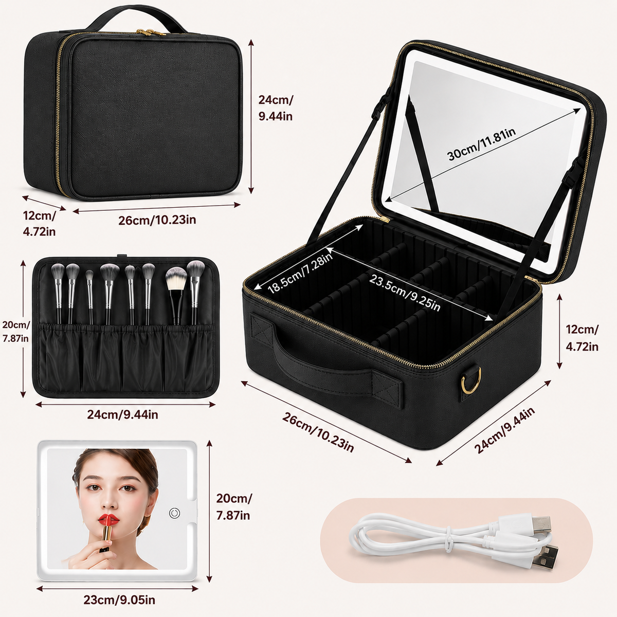Cosmetiquero con Espejo LED | El Accesorio Perfecto para Toda Mujer
